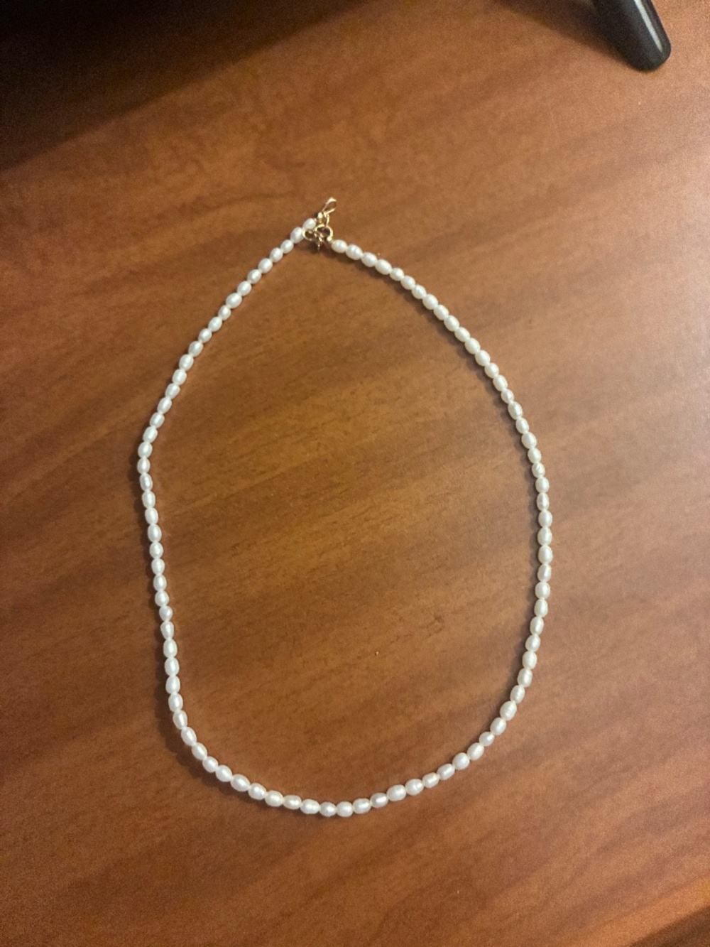 Freshwater Rice Pearl Necklace with a 14K Gold Filled Clasp